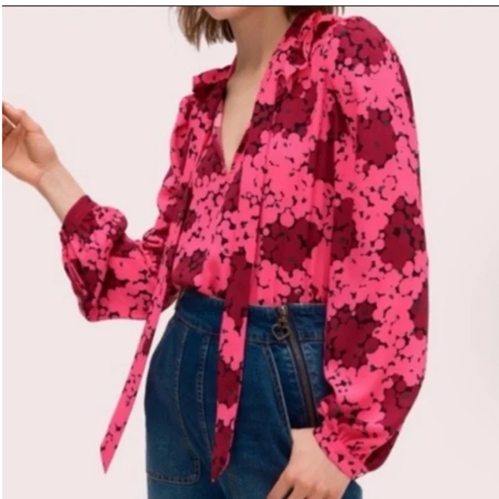 NEW m Kate Spade Bubble Dot Blouse